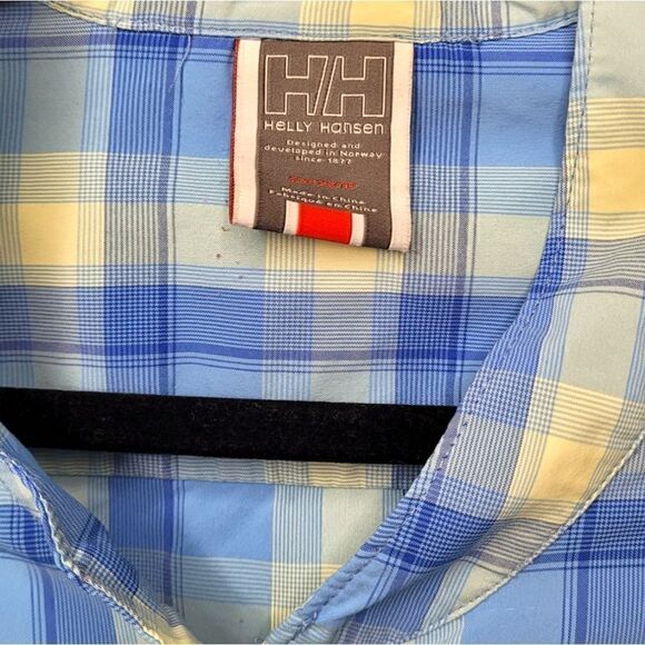 Helly Hansen Blue Plaid Button Front Shirt - Picture 3 of 5